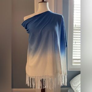 Lilly Pulitzer dip dye fringe poncho NWOT